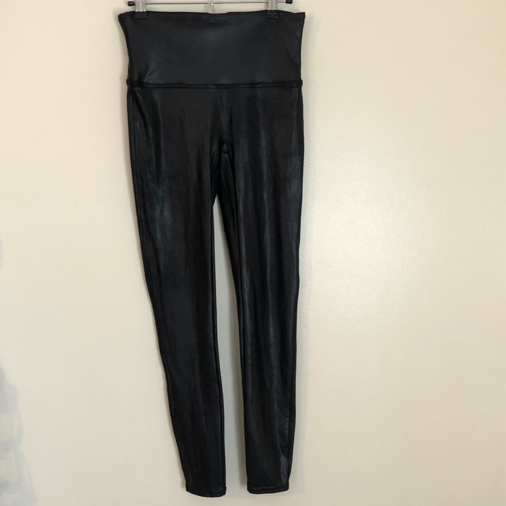 Spanx Faux Leather Leggings, Size Large